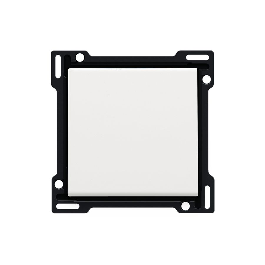 Afwerkingsset enkelv. schakelaar/drukknop white coated