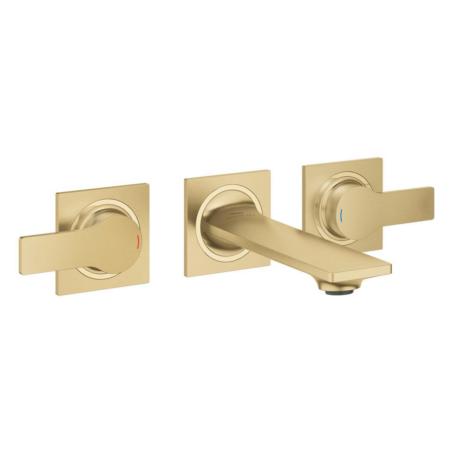 Allure S-size 3-gats wandmengkraan 20189gN2 cool sunrise geborsteld (mat goudkleurig) excl. inbouwdeel (Spa colors coll.)