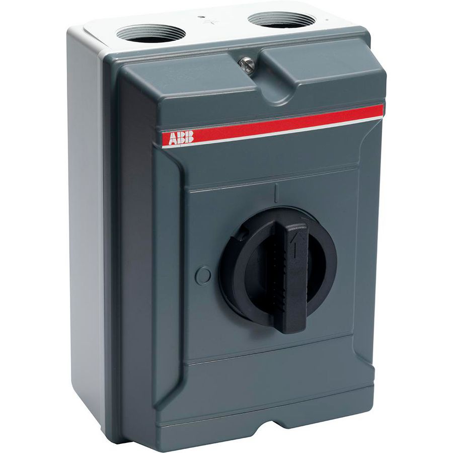 Schakelaar in kast LBAS serie alu 3P 45A 1NO frontale bedien