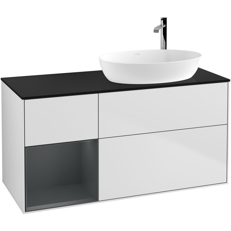 Wastafelonderkast Finion 1200x603x501mm White Matt Lacquer F922HGMT