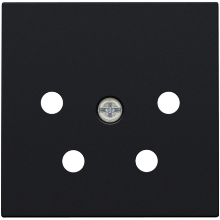 Afwerkingsset 4-polig inbouwcontactdoos PTT black