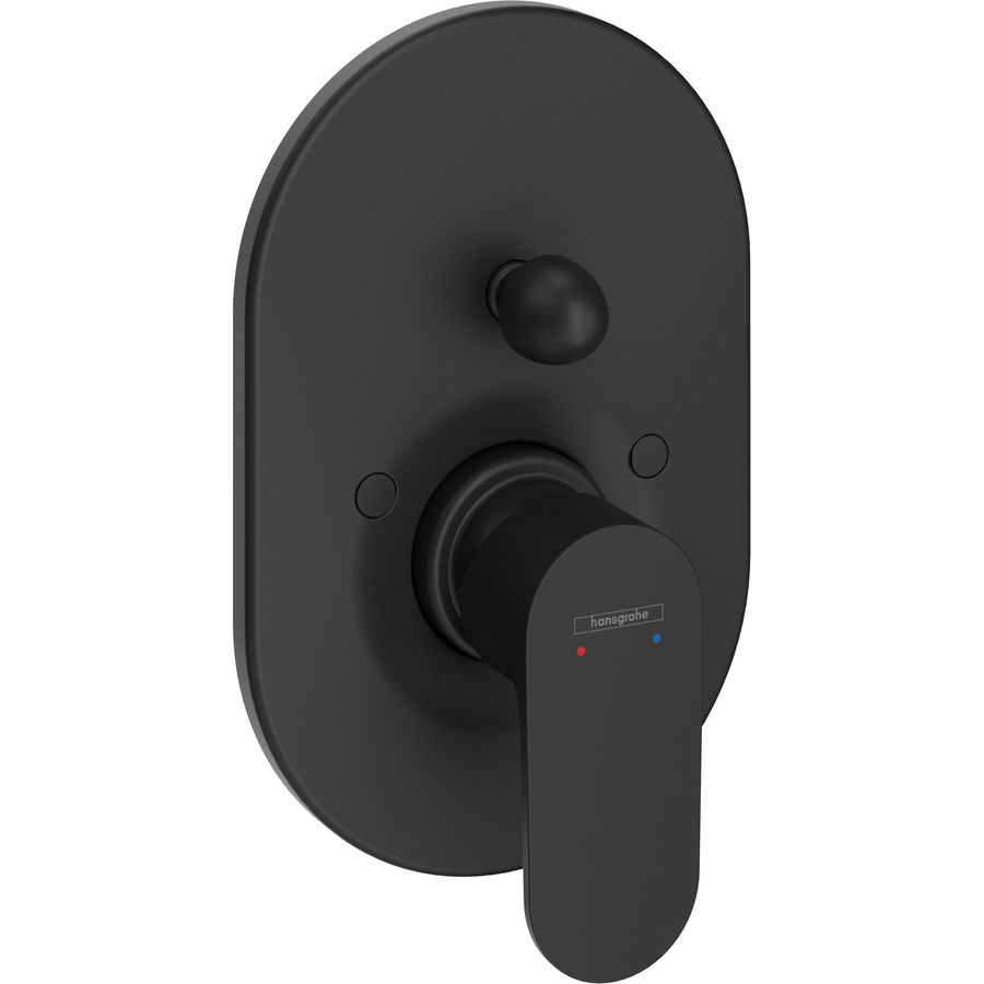 Rebris S 1-hendel badmengkraan inbouw mat zwart