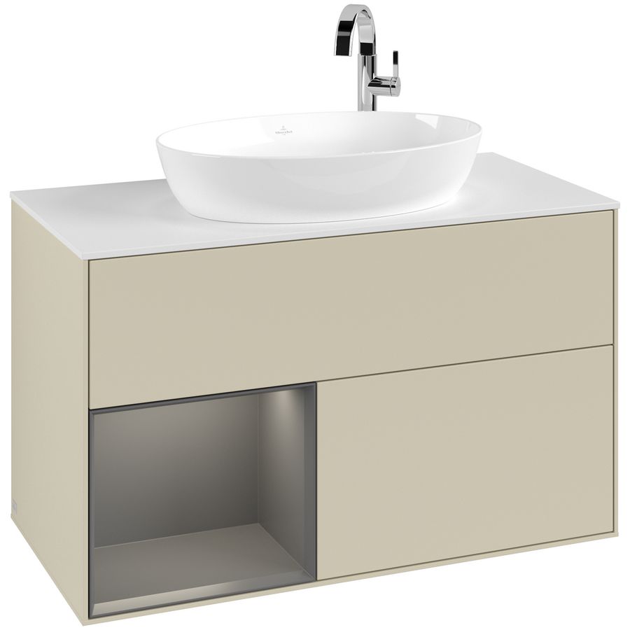 Wastafelonderkast Finion 1000x603x501mm S.Grey Matt Lacquer F891GKHJ