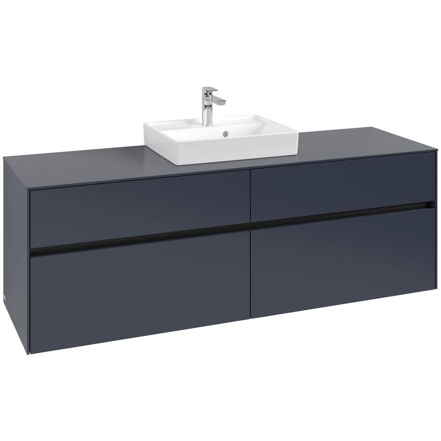 Wastafelonderkast Collaro 1600x548x500mm Marine Blue C07700VQ