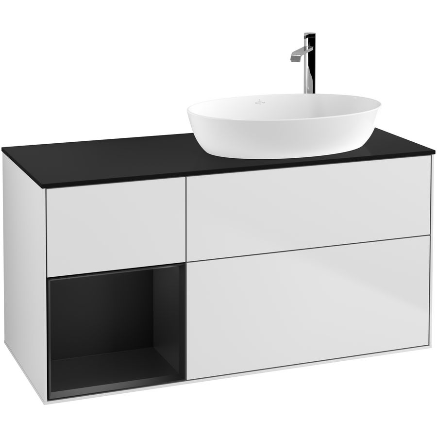 Wastafelonderkast Finion 1200x603x501mm White Matt Lacquer F922PDMT