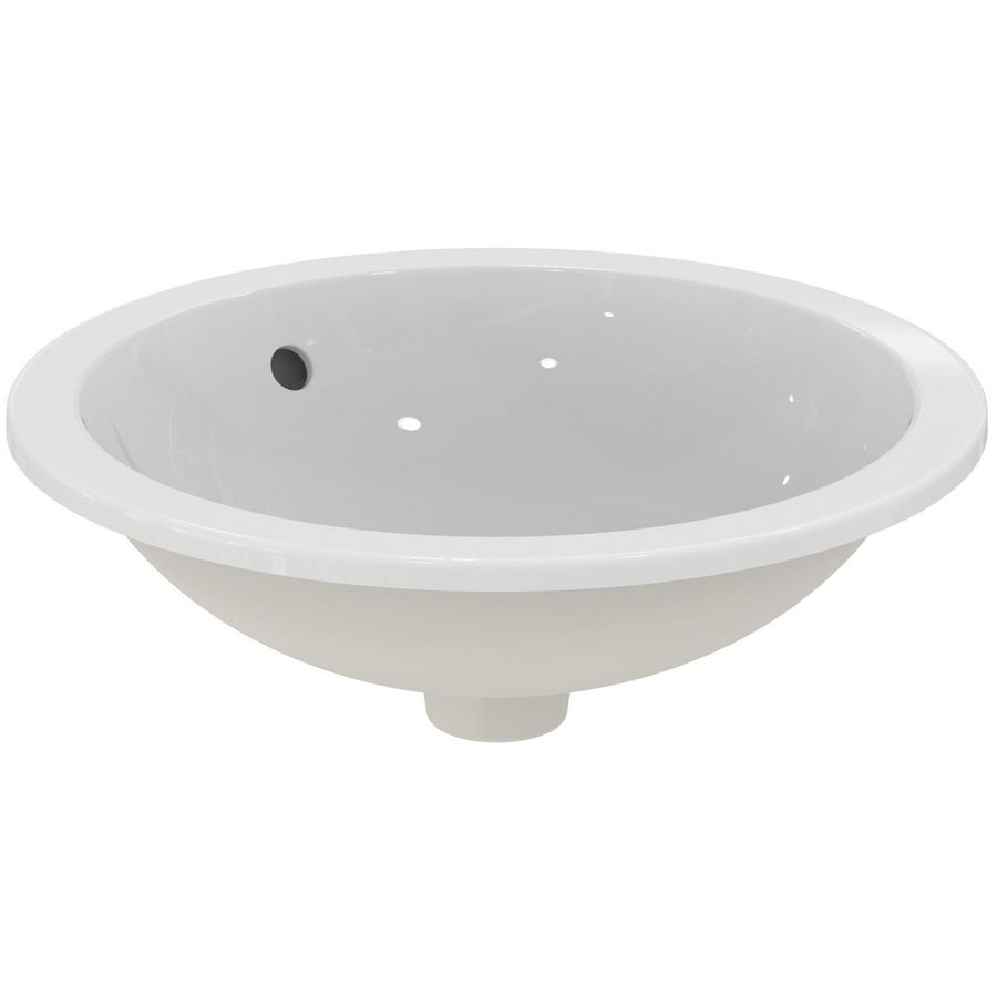 Inbouwwastafel Connect rond 480x480x175mm wit