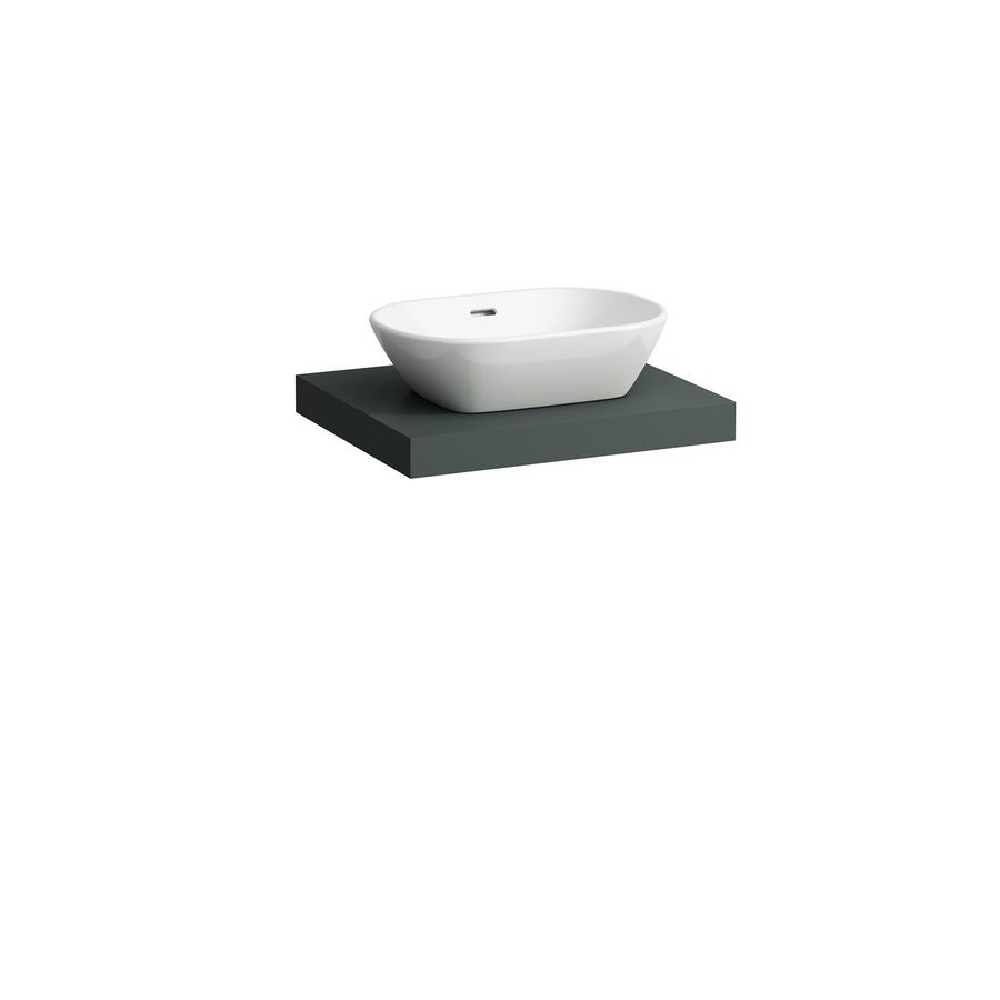 Wastafelblad LANI 60cm met uitsparing midden traffic grey