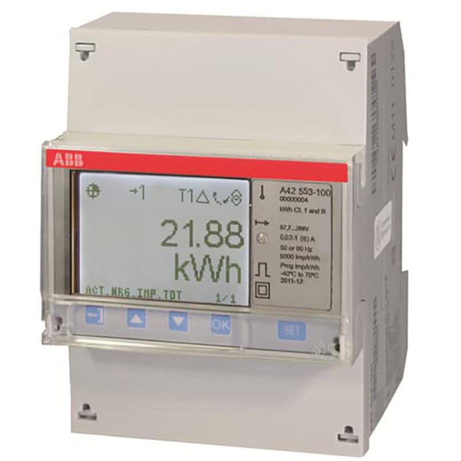 Elektriciteitsmeter 1 fase indirect 6A klasse C 4 I/O