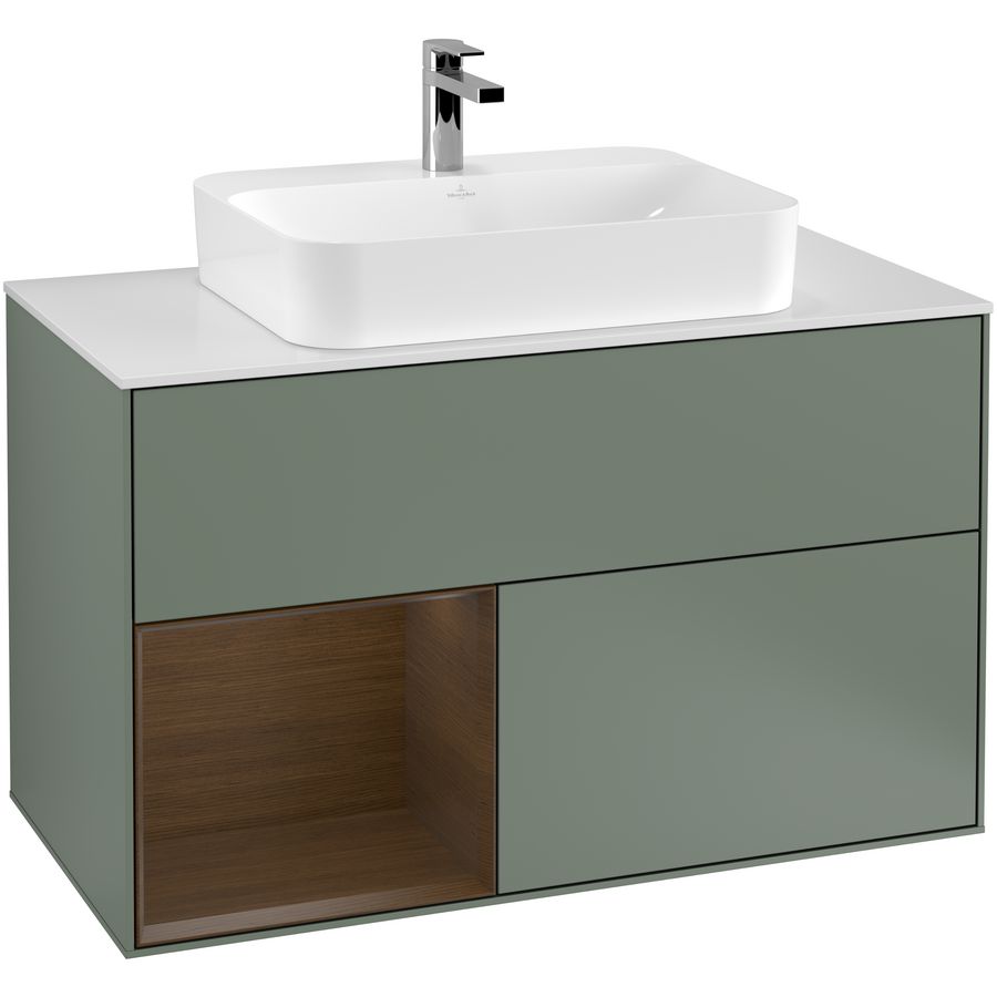 Wastafelonderkast Finion 1000x603x501mm Olive Matt Lacquer G361GNGM