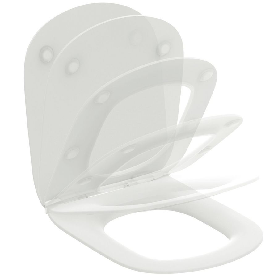 Tesi zitting en deksel dun softclose afneembaar silk white