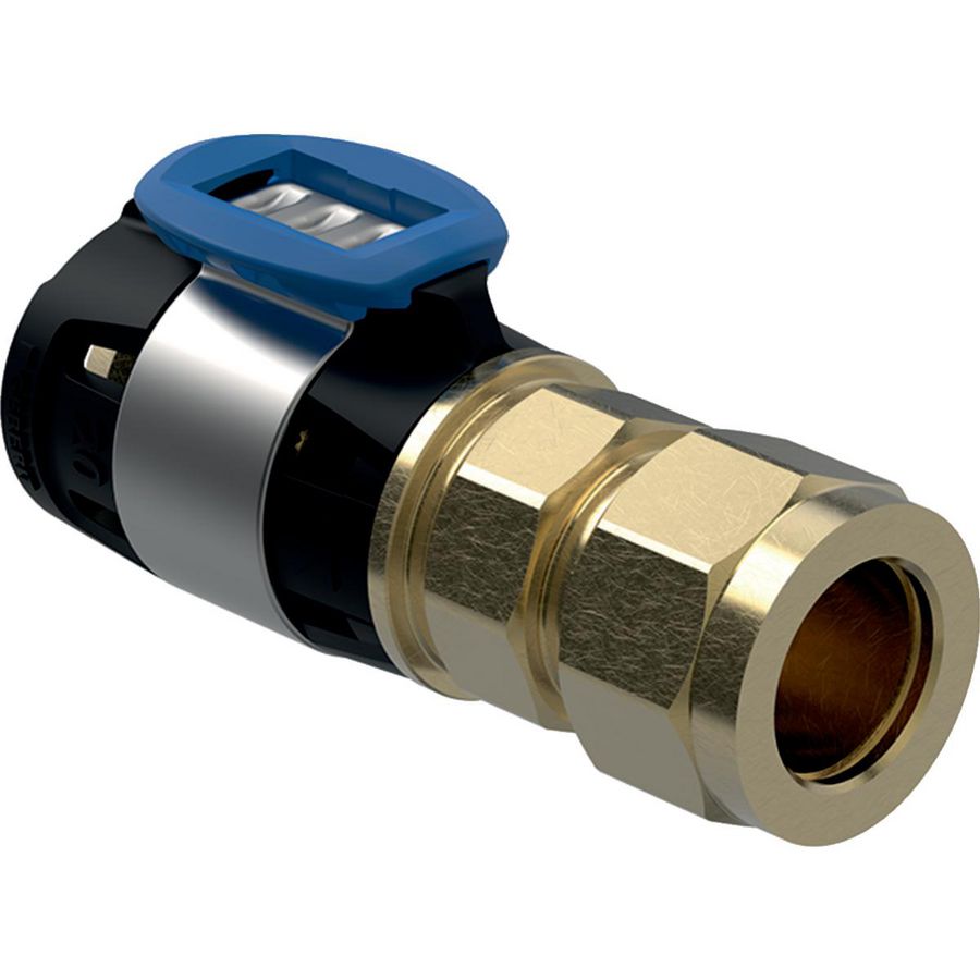 Perssok verlopend FLOWFIT x klem 16x15mm brons
