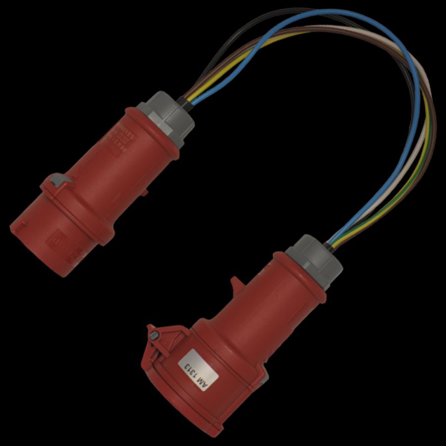 Meetadapter 3 fase CEE 16A t.b.v. lekstroommeting