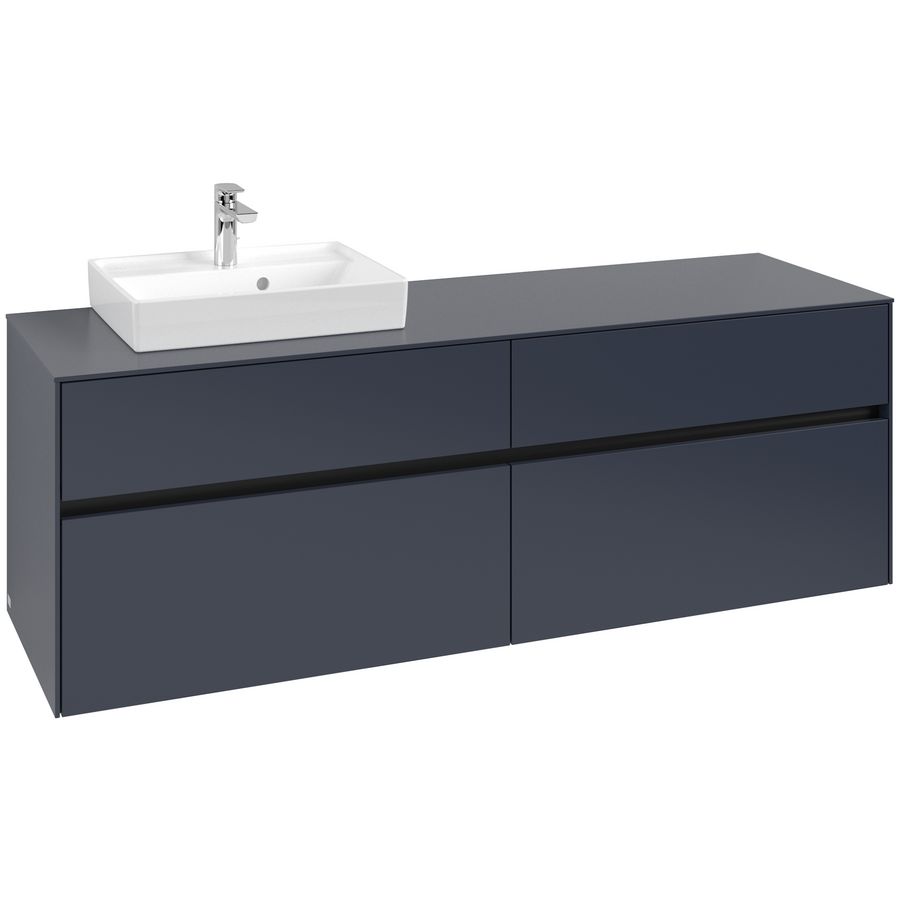 Wastafelonderkast Collaro 1600x548x500mm Marine Blue C078B0VQ