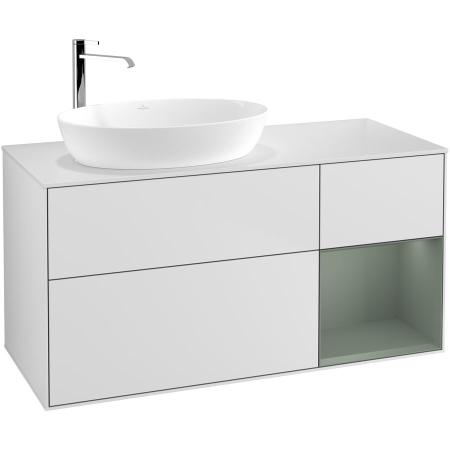 Wastafelonderkast Finion 1200x603x501mm White Matt Lacquer F931GMMT