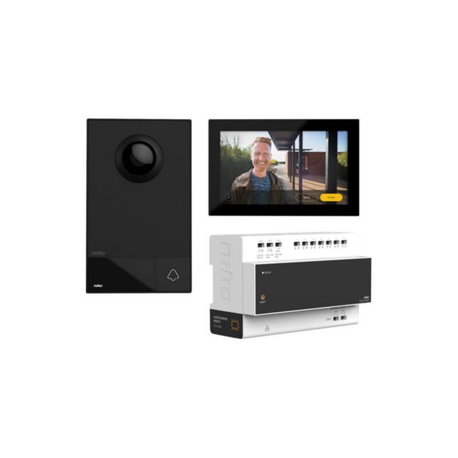 Videokit 2-dr. +controller/buiten- en binnenpost opb. 1 knop