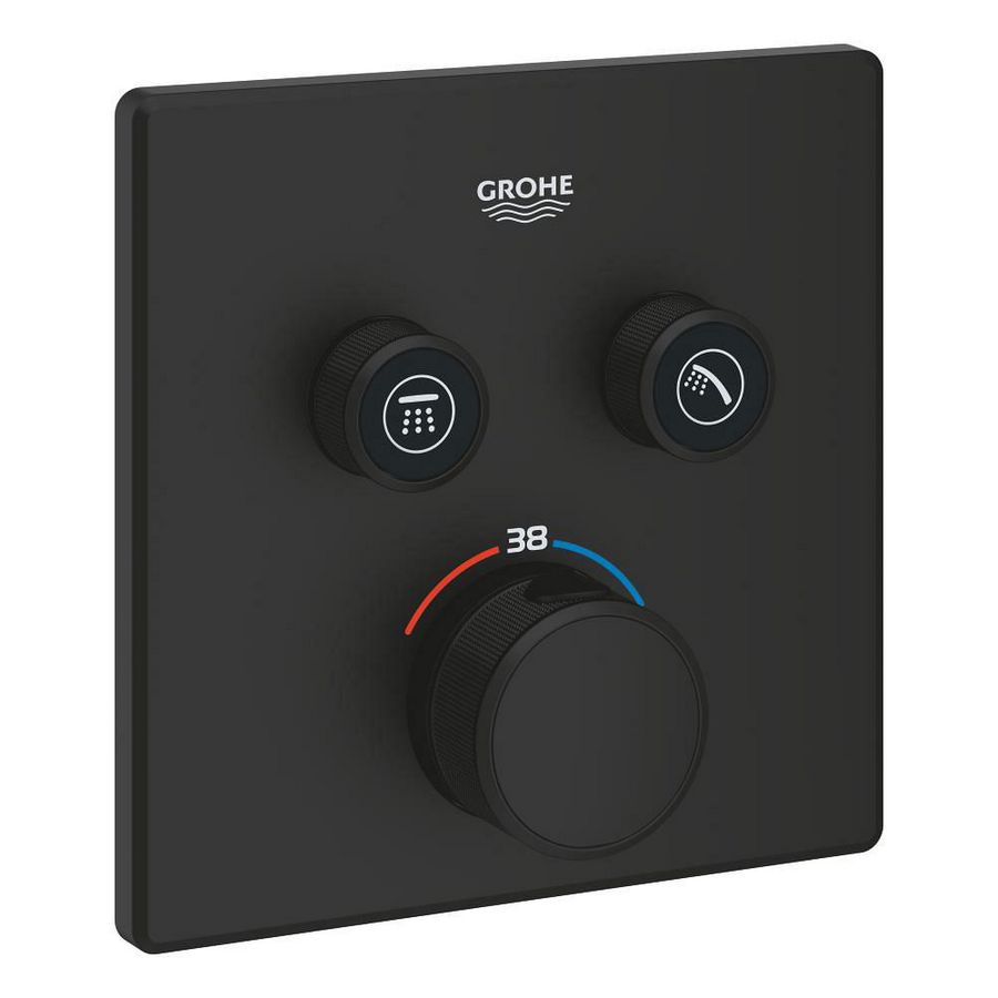 Grohtherm SMARTCONTROL Opbouw thermostaa vierkant phantom Black (mat zwart) (prof)