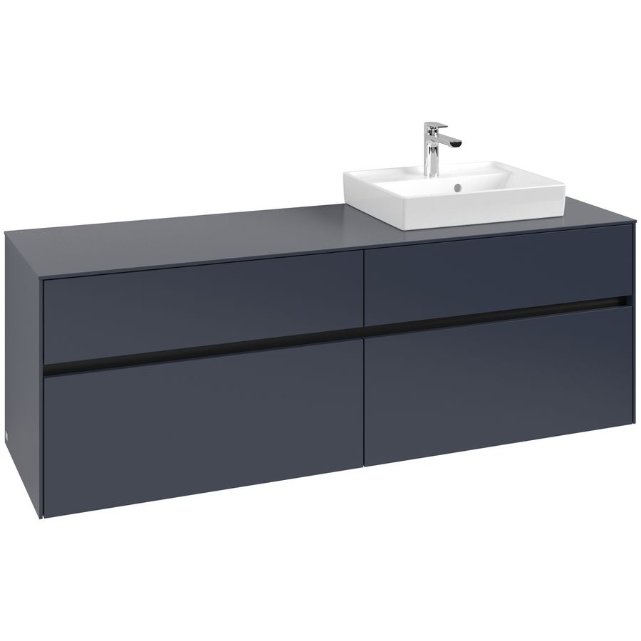 Wastafelonderkast Collaro 1600x548x500mm Marine Blue C079B0VQ