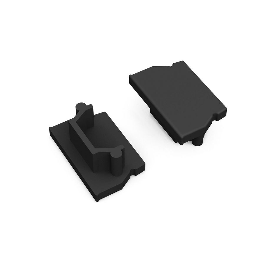 Zak a 2st. Eindkap voor Profiel 12 opbouw zwart