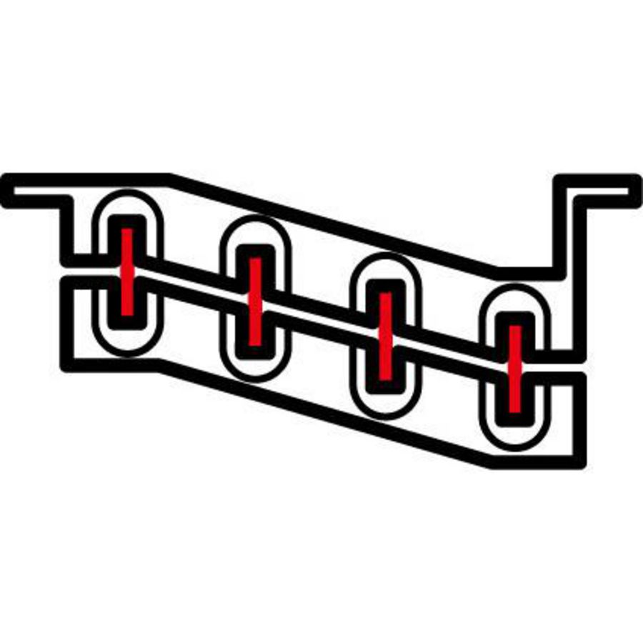 Railsteun verschoven t/m 1000A
