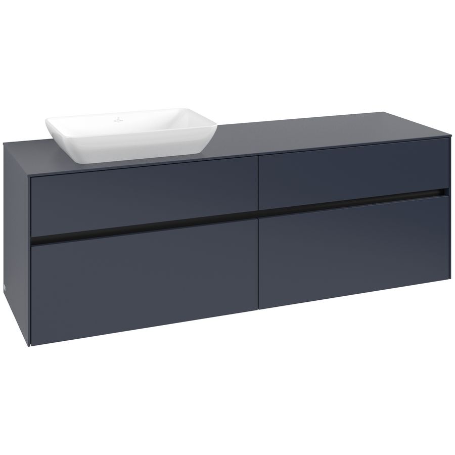 Wastafelonderkast Collaro 1600x548x500mm Marine Blue C12100VQ
