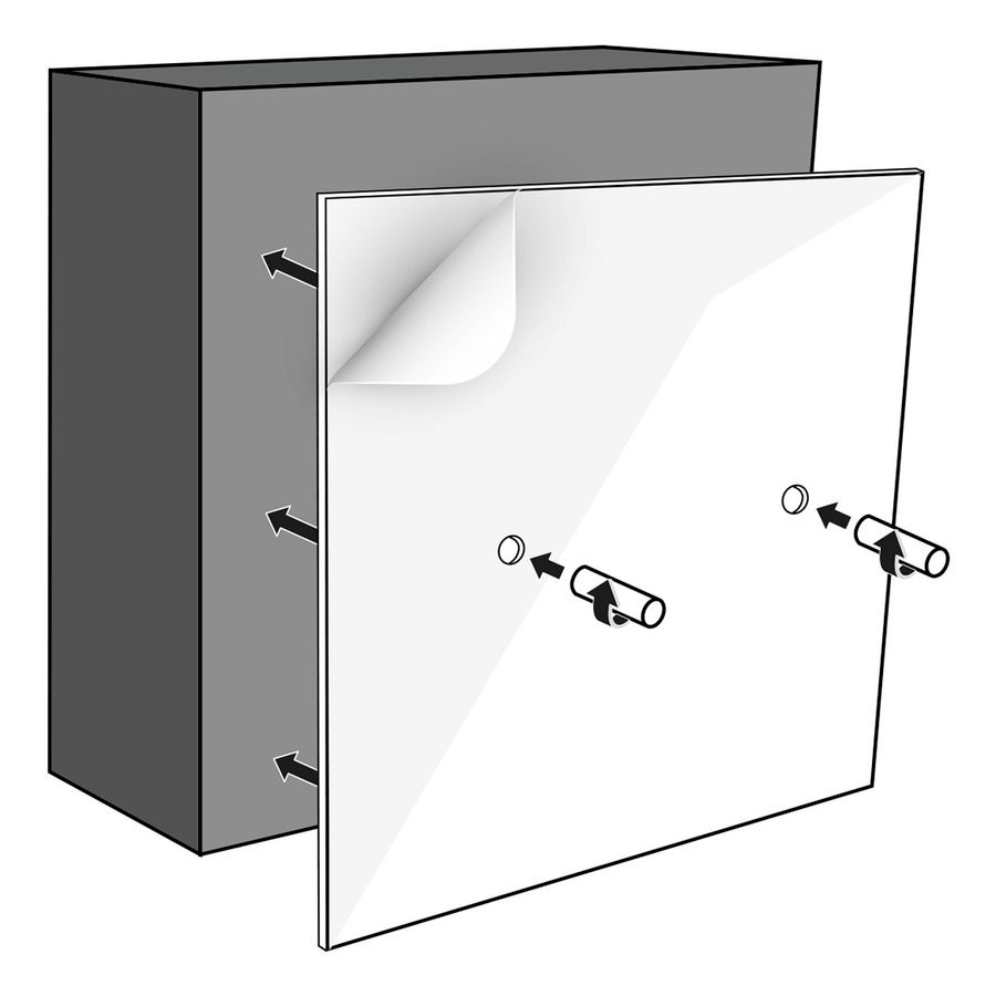 Montageset opbouw tbv Colour BoX 600x300mm zelfklevend