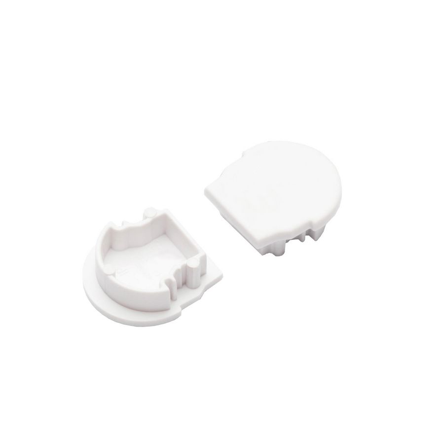 Zak a 2st. Eindkap voor Profiel 12 opbouw afdekking D wit