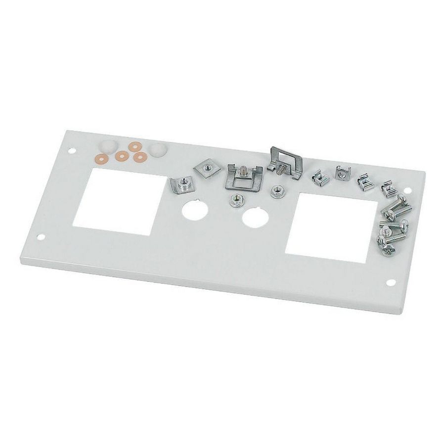 Frontplaat met opening 2st 72x72mm HxB=150x425mm