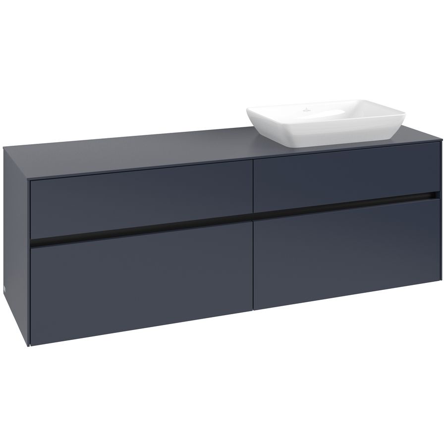 Wastafelonderkast Collaro 1600x548x500mm Marine Blue C12200VQ