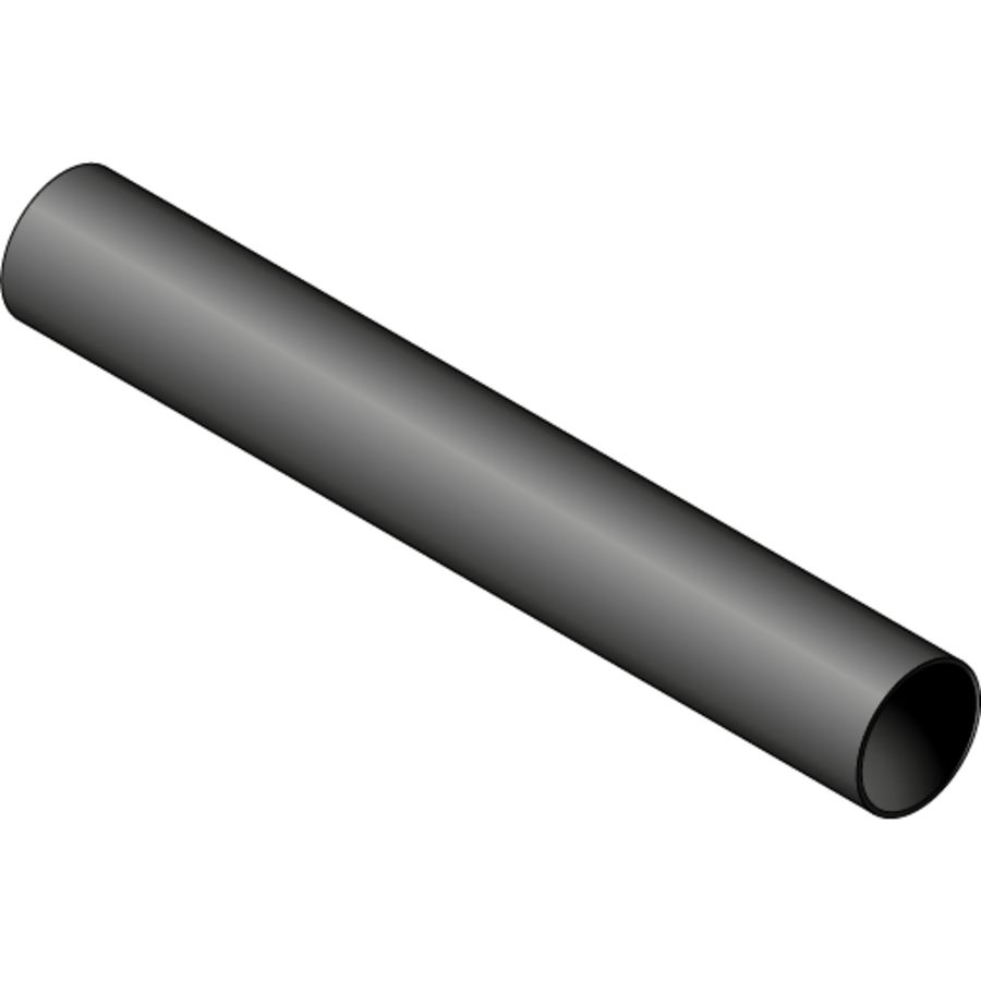 Muurbuis zonder kraag matzwart 32x300mm