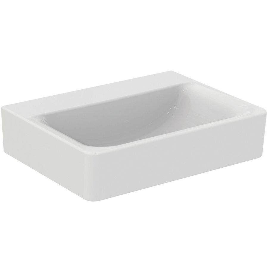 Wastafel Connect cube 60x46x17cm zonder kraangat z/ol wit