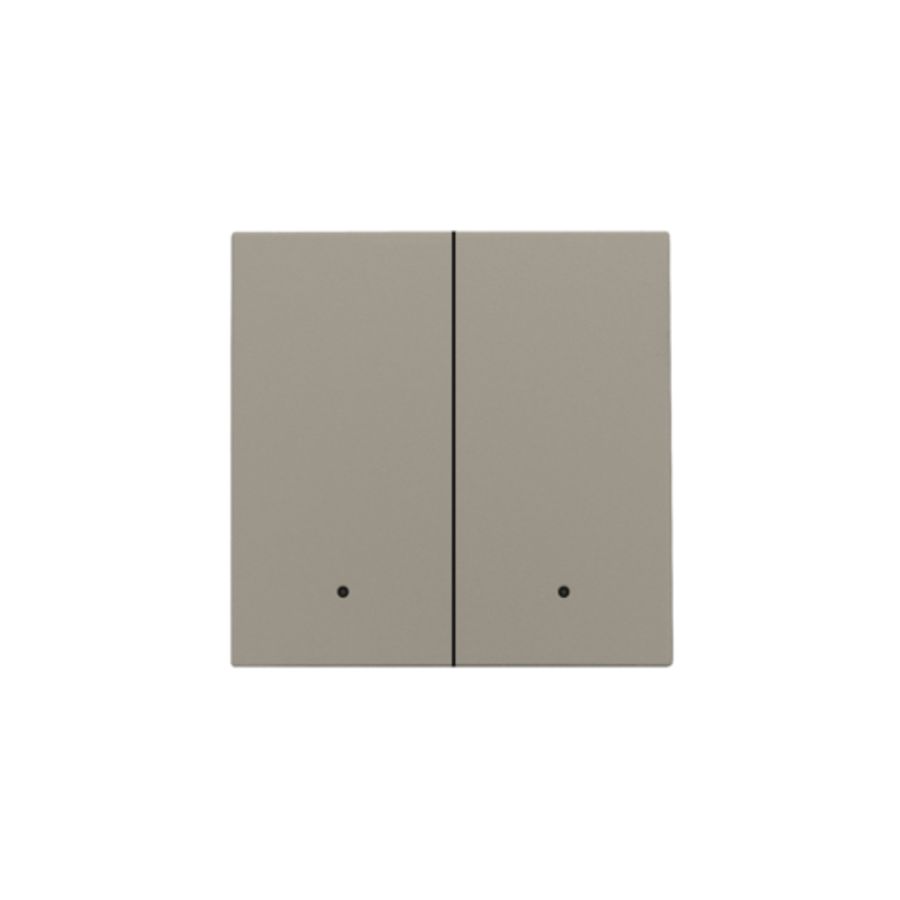 Afwerkingsset lens dubbele elektr. schakelaar/knop bronze