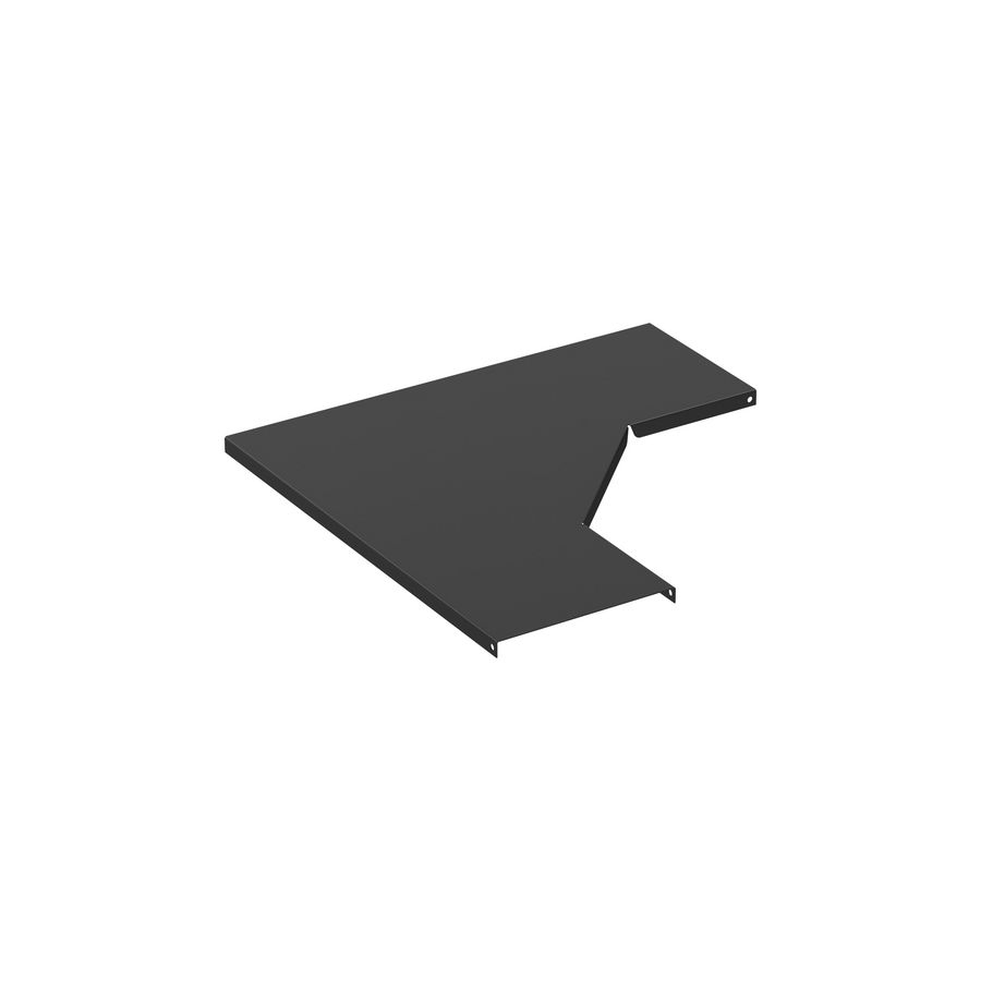 Hoekstukdeksel vast horizontale bocht 120mm zwart KG281