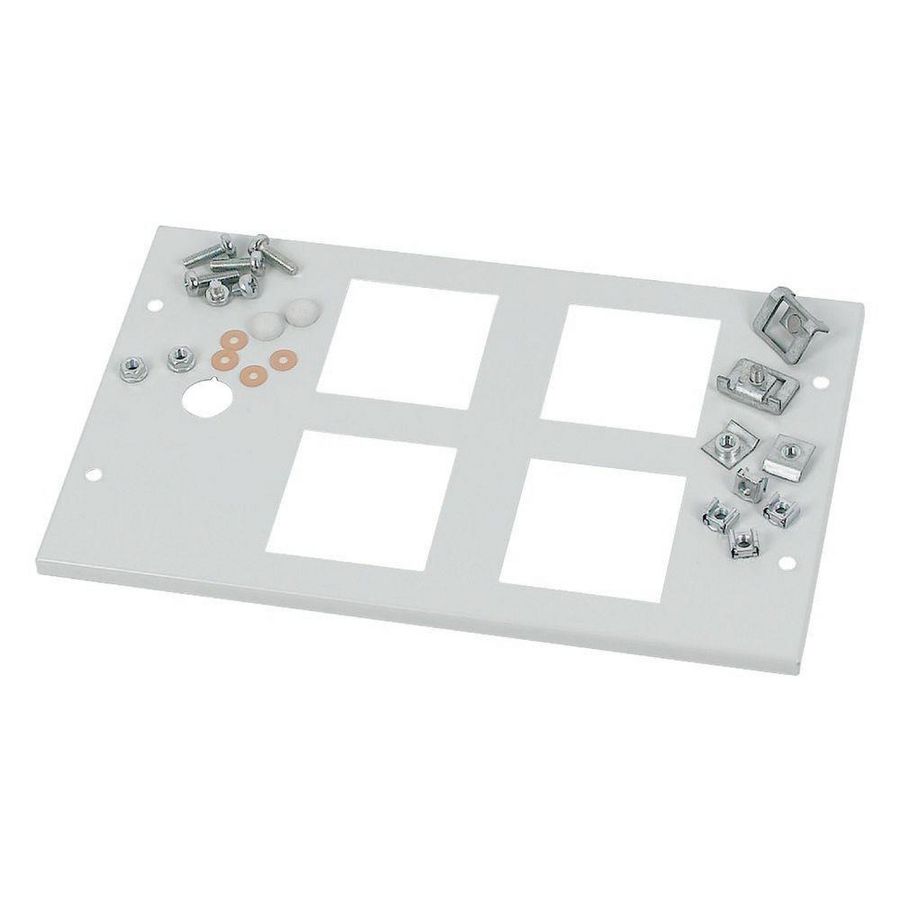 Frontplaat met opening 4st 72x72mm HxB=200x425mm