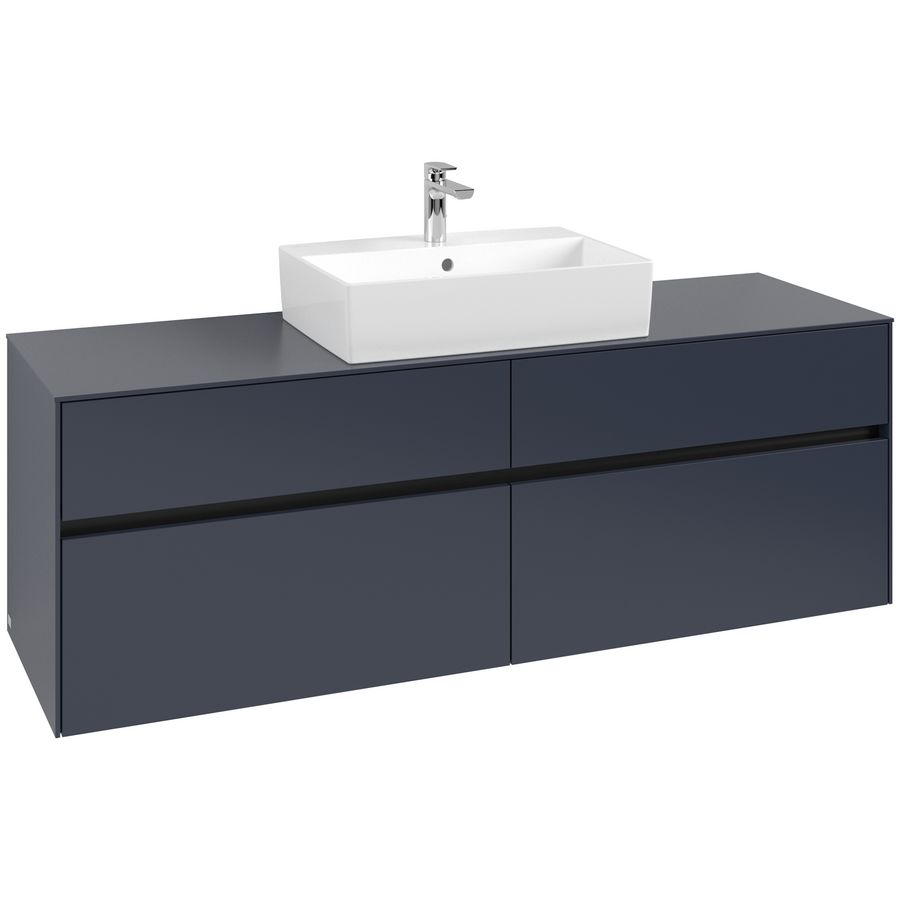 Wastafelonderkast Collaro 1600x548x500mm Marine Blue C13400VQ