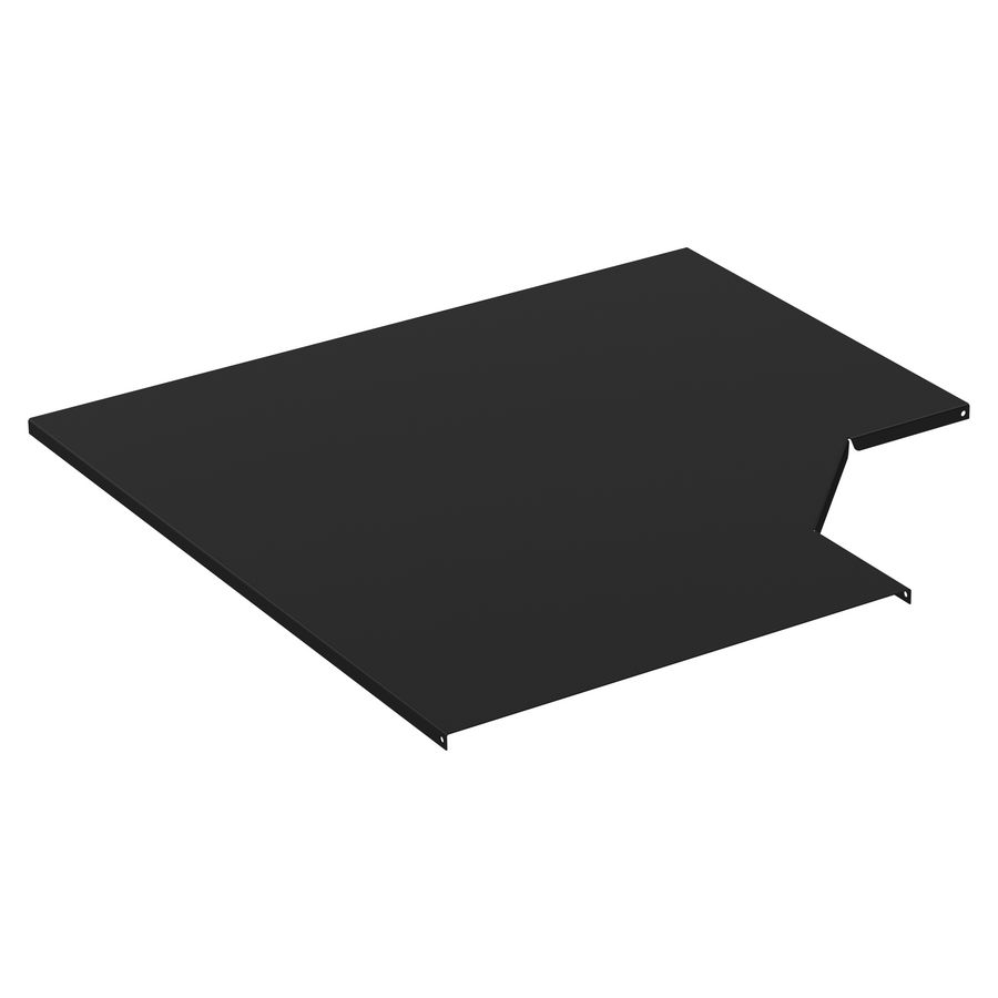 Hoekstukdeksel vast horizontale bocht 330mm zwart KG281