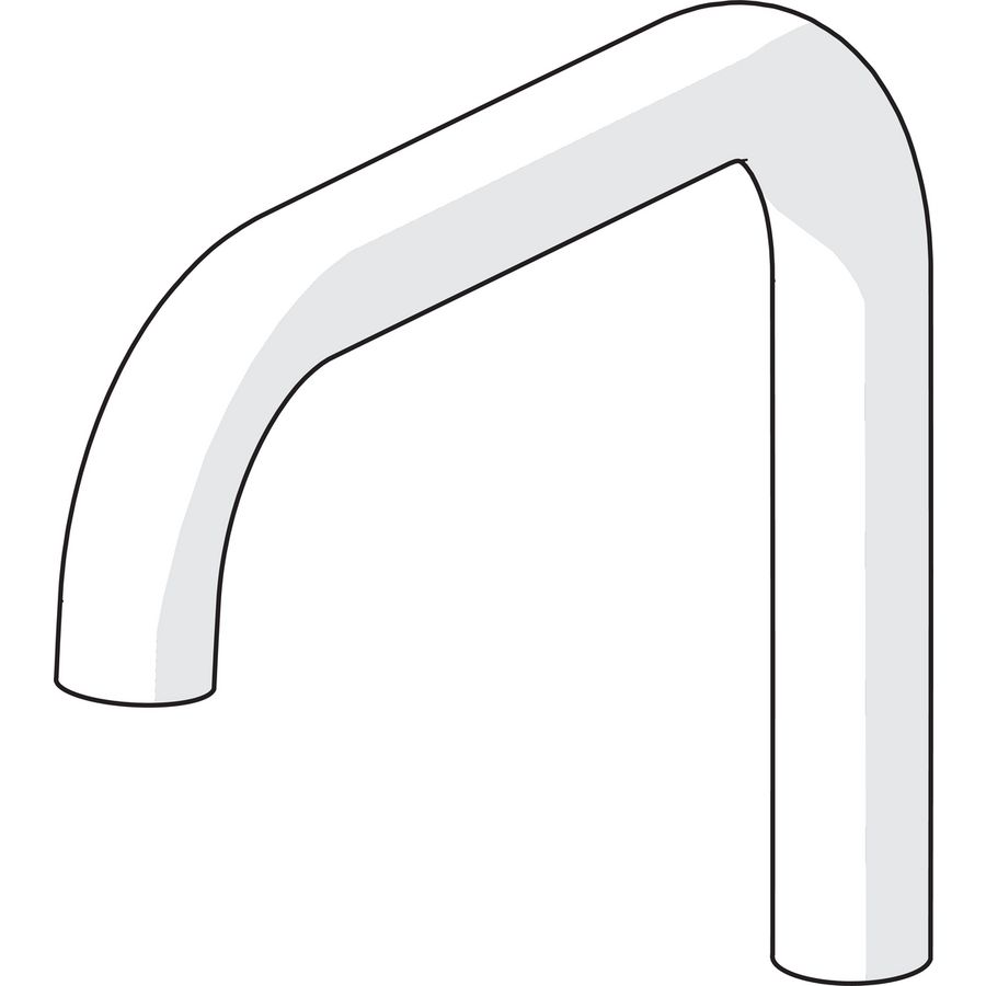 Uitloop sprong 170mm chroom