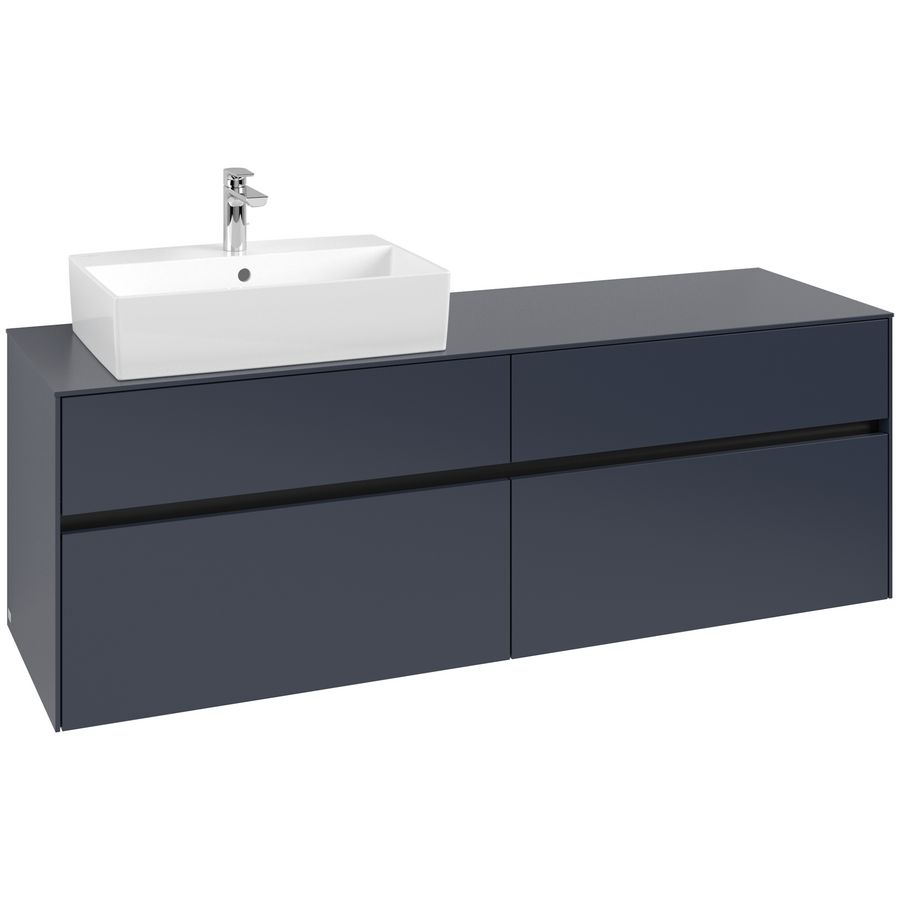Wastafelonderkast Collaro 1600x548x500mm Marine Blue C13500VQ