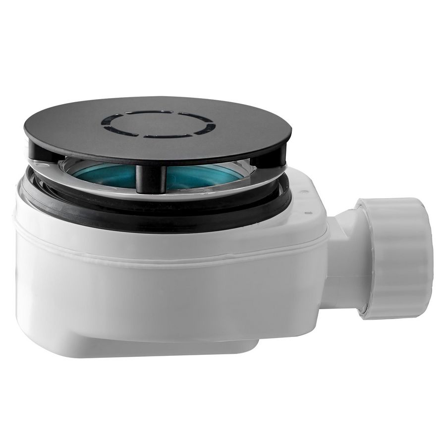 Douchebaksifon 1.1/2" matzwart voor 90mm afvoergat VVE=32