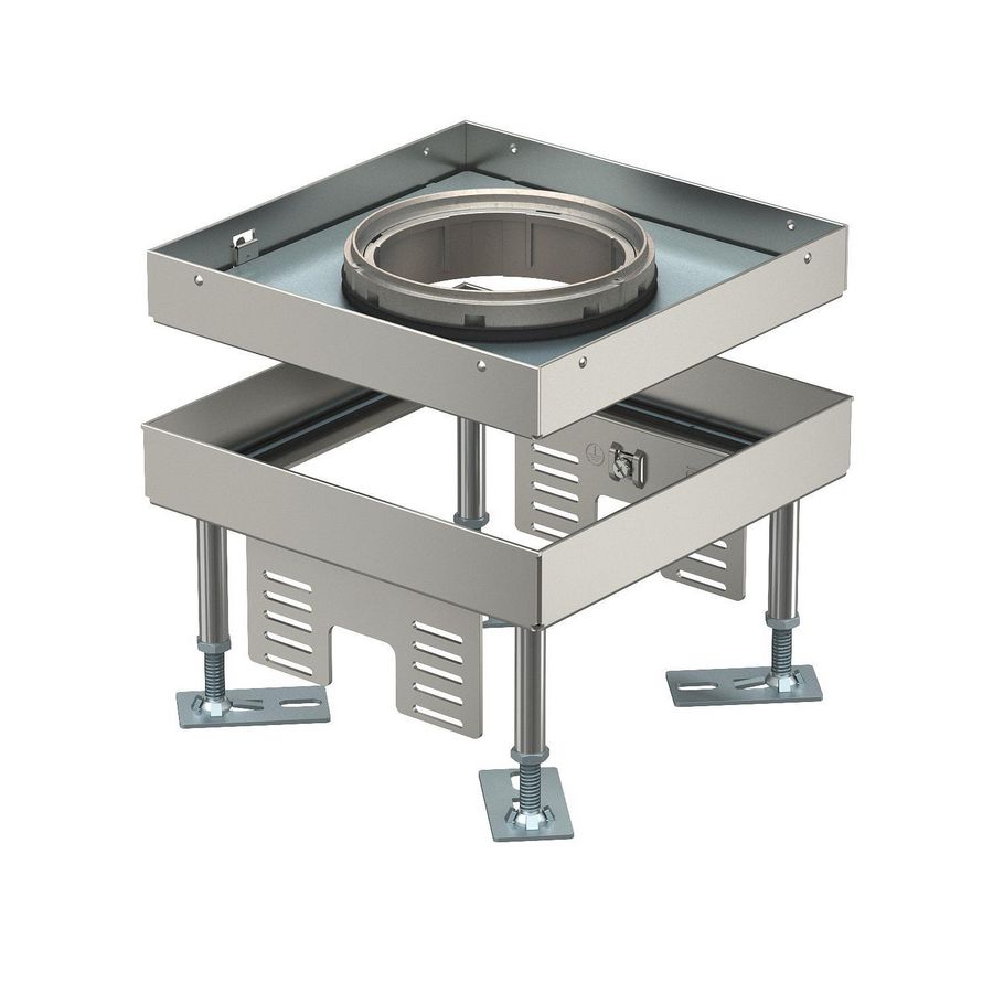 Vierkante cassette SL1 deksel voor Tubus 199x199x105 rvs