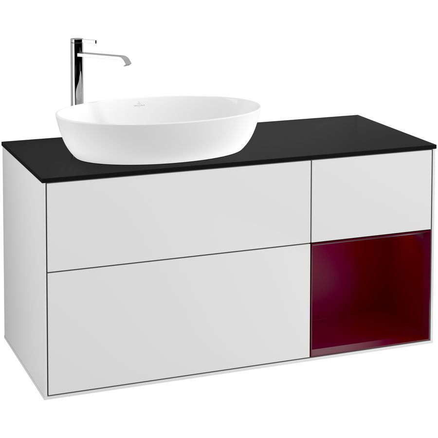Wastafelonderkast Finion 1200x603x501mm White Matt Lacquer F932HBMT