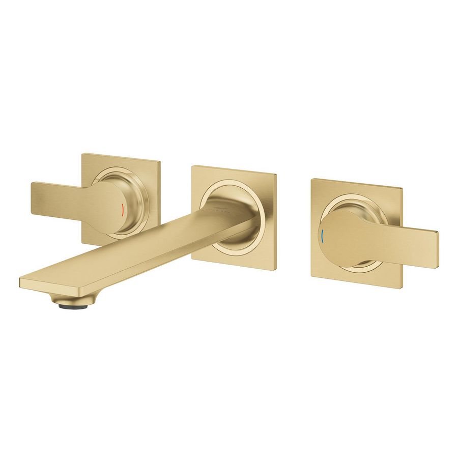 Allure M-size 3-gats wandmengkraan 20193gN2 cool sunrise geborsteld (mat goudkleurig) excl. inbouwdeel (Spa colors coll.)