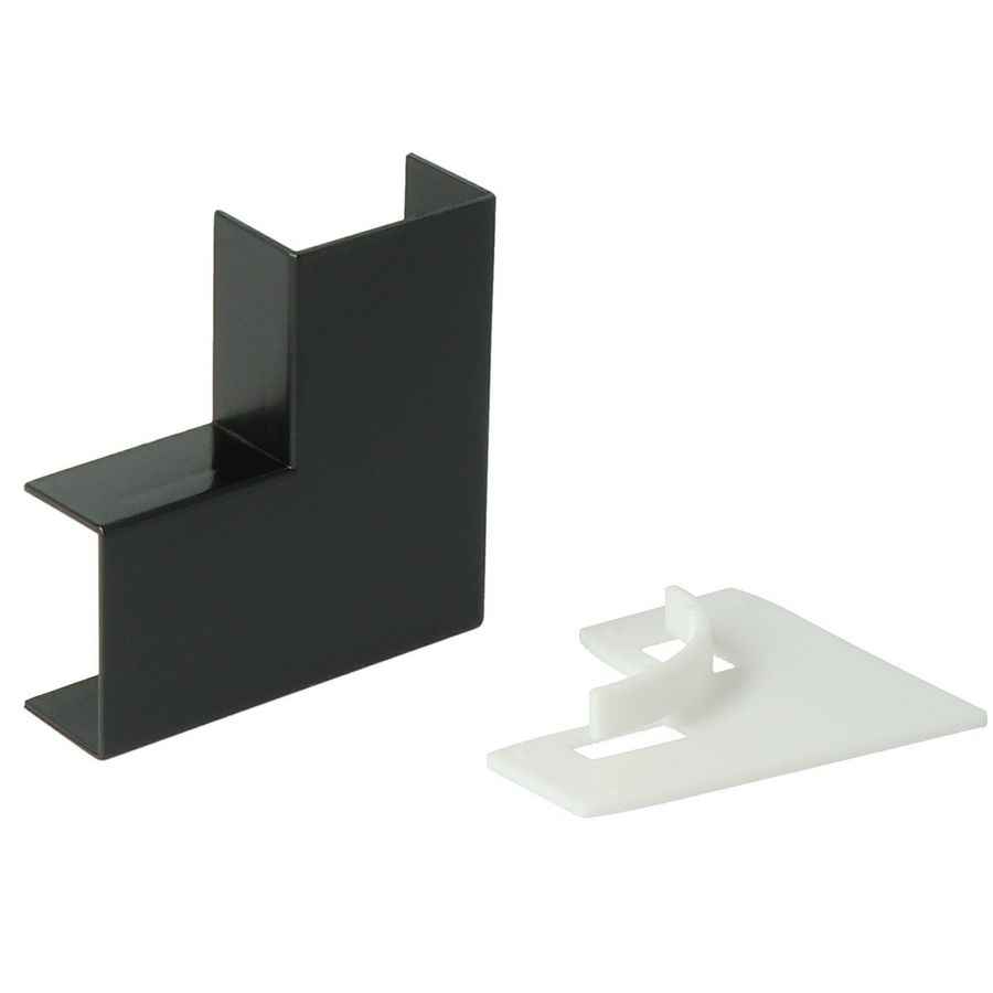 FW25 Haaks hoekstuk zwart (RAL 9005) VVE=50
