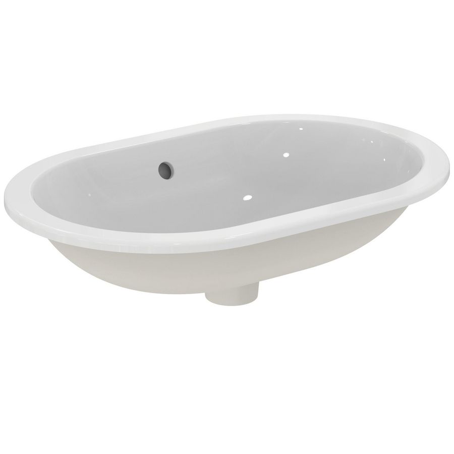 Inbouwwastafel Connect ovaal 620x410x175mm wit