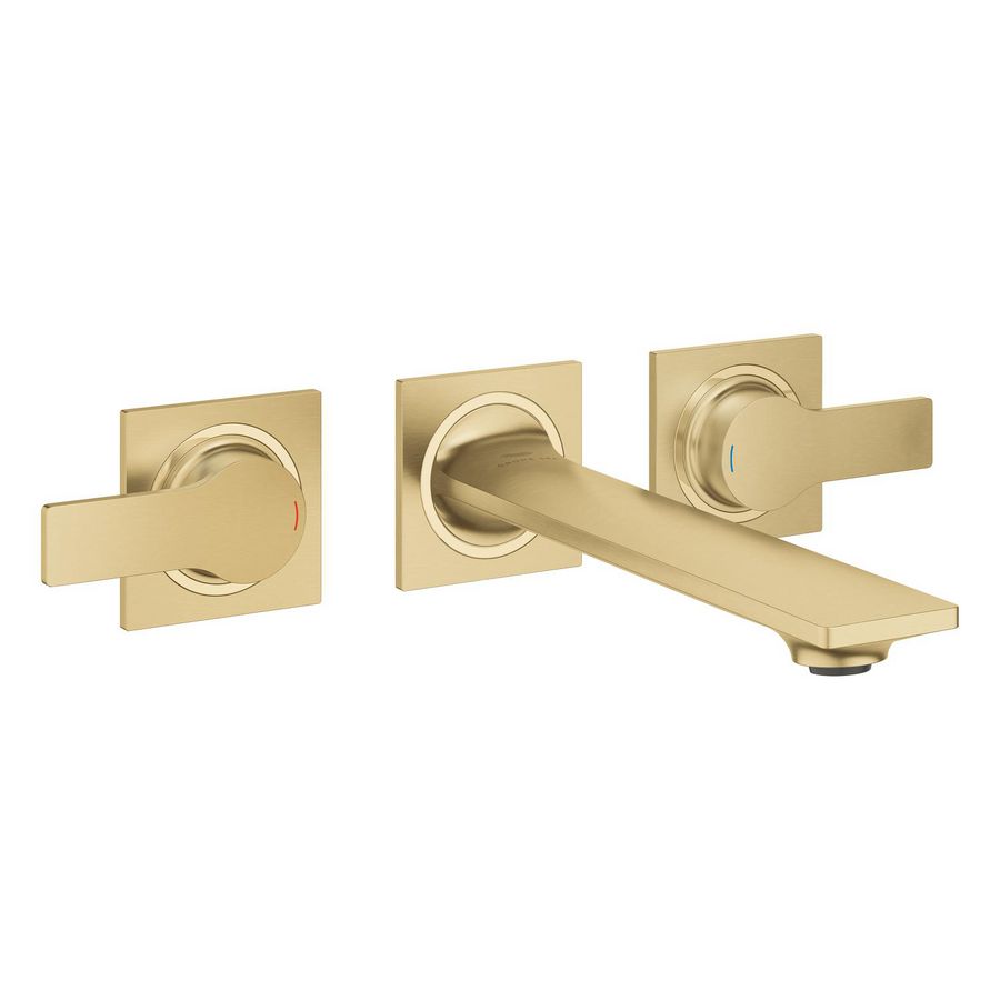 Allure M-size 3-gats wandmengkraan 20193gN2 cool sunrise geborsteld (mat goudkleurig) excl. inbouwdeel (Spa colors coll.)