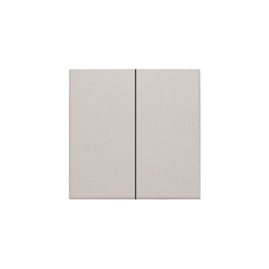 Afwerkingsset dubbele elektr. schakelaar /knop l.grey