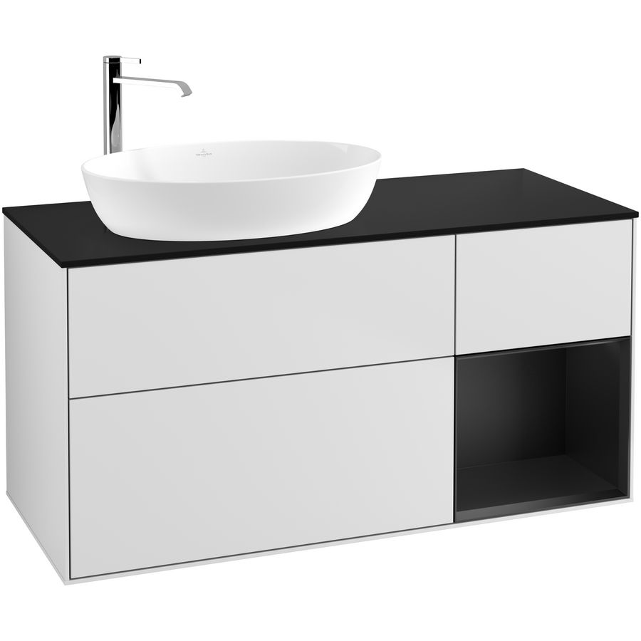 Wastafelonderkast Finion 1200x603x501mm White Matt Lacquer F932PDMT