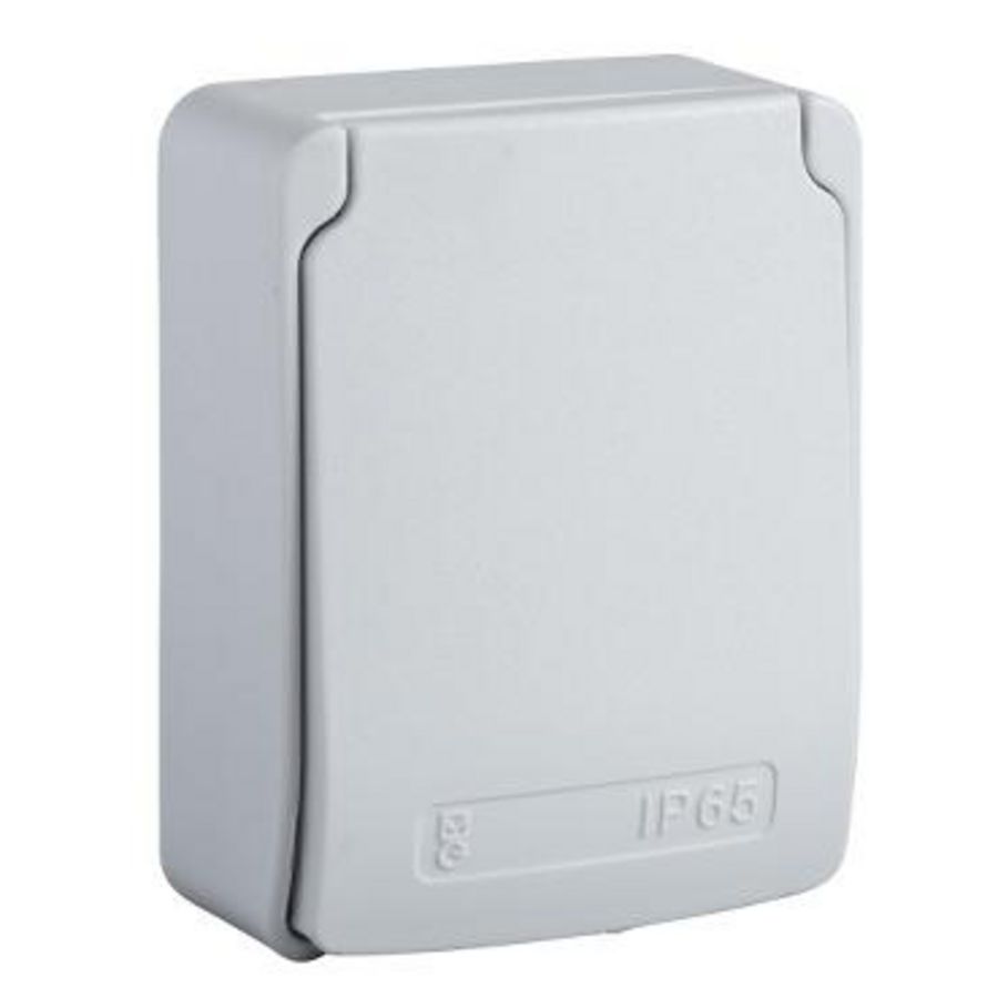 Socket Grijs 2P + E 10/16A 250V British IP65 s PratiKa
