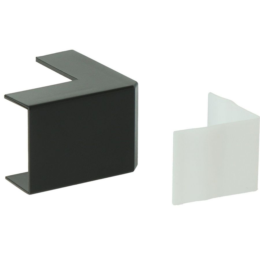 AE25 Buitenhoekstuk zwart (RAL 9005) VVE=50