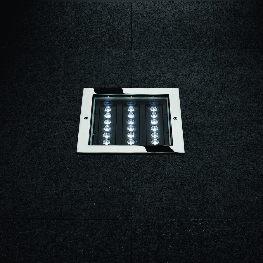 LED-Grondinbouwarmatuur 3000K 19,8W statisch cirkelvormige i