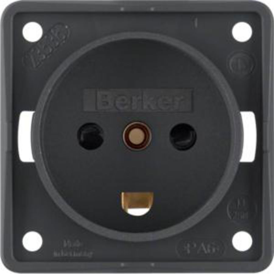 Wandcontactdoos Denemarken berker Integro antraciet